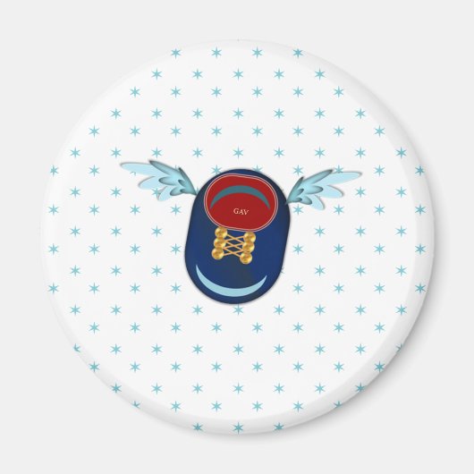 Niedlicher Flügelschuh-Cartoon Magnet (Vorne)