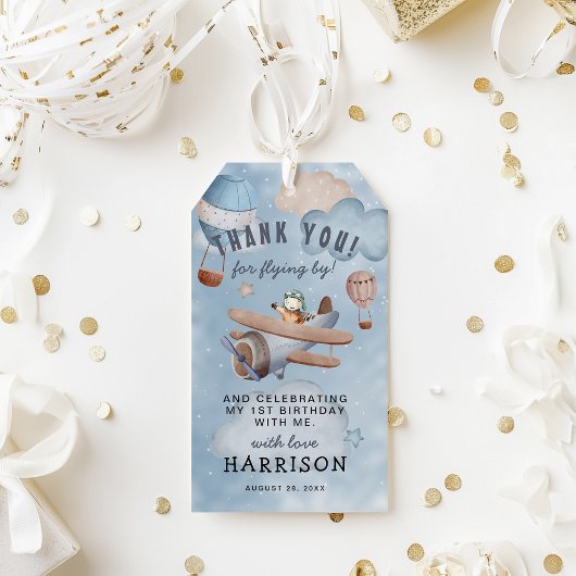 Niedlicher Flugzeugbote Vielen Dank Geschenkanhänger