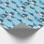 Niedlicher Flugzeugpilot Geschenkpapier (Ecke)