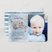 Niedlicher Flugzeugträger für Wasserfarben zum Geb Dankeskarte (Vorne/Hinten)