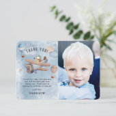 Niedlicher Flugzeugträger für Wasserfarben zum Geb Dankeskarte (Stehend Vorderseite)