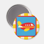 Niedlicher Flugzeugtransport Thema Kindergeschenke Magnet (Vorderseite/Rückseite)