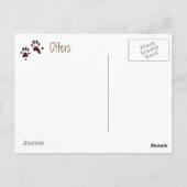 Niedlicher Fluss Otter, Tier und Tracks, Natur Postkarte (Rückseite)