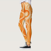 Niedlicher, flüssiger Swirl Retro Chic Vibe mit Gr Leggings (Links)