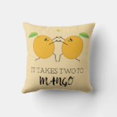 Niedlicher Food Puff for Happy Couple Engagement P Kissen (Rückseite)