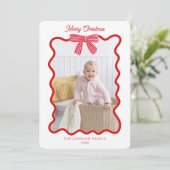 Niedlicher Foto Feiertagskarte (Stehend Vorderseite)