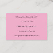 niedlicher Fotograf gezeichnet mit Malerei Visitenkarte (Rückseite)