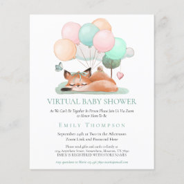 Niedlicher Fox Asleep Aquamarine Virtual Baby Dusc