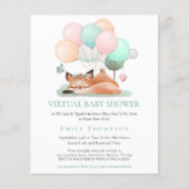 Niedlicher Fox Asleep Aquamarine Virtual Baby Dusc (Vorderseite)