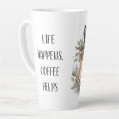 Niedlicher Fox-Blumenkranz Milchtasse (Linke Ecke)