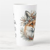 Niedlicher Fox-Blumenkranz Milchtasse (Vorderseite)