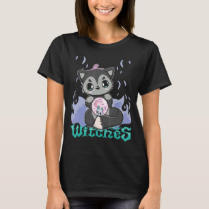 Niedlicher Fox-Fox mit Glaskugel für Hexenkerne T-Shirt