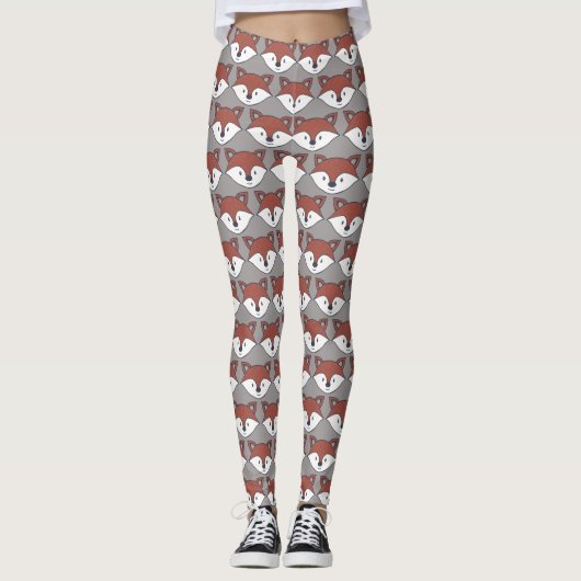 Niedlicher Fox/Foxy Muster-Leggings Leggings (Vorderseite)