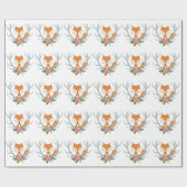 Niedlicher Fox Geschenkpapier (Flach)