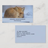 Niedlicher Fox hat das Foto im Winter aufgerissen Visitenkarte (Vorne/Hinten)