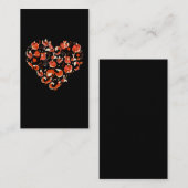 Niedlicher Fox Herz Funny Foxes Visitenkarte (Vorne/Hinten)