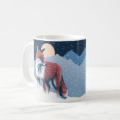 Niedlicher Fox in der Winterschneeillustration Kaffeetasse (Vorderseite Links)