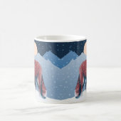 Niedlicher Fox in der Winterschneeillustration Kaffeetasse (Mittel)