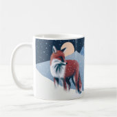 Niedlicher Fox in der Winterschneeillustration Kaffeetasse (Links)