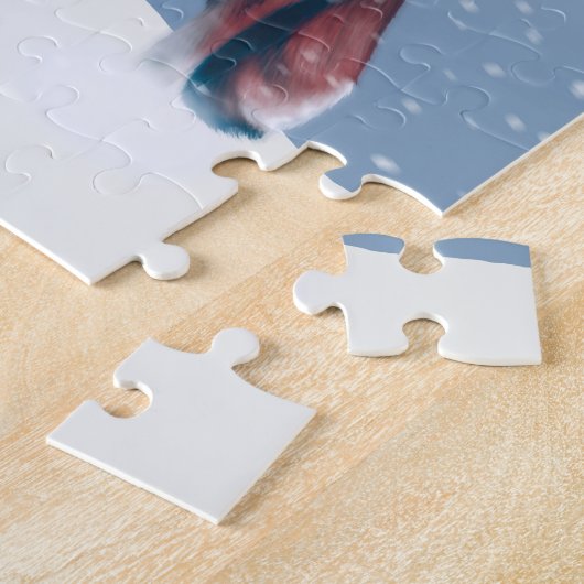 Niedlicher Fox in der Winterschneeillustration Puzzle (Seite)