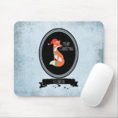 Niedlicher Fox in einem Weihnachtshut in einem Sch Mousepad (Mit Mouse)