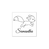 Niedlicher Fox-Individuelle Name Gummistempel (Prägung)