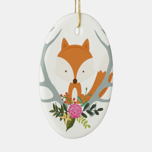 Niedlicher Fox Keramik Ornament (Rechts)