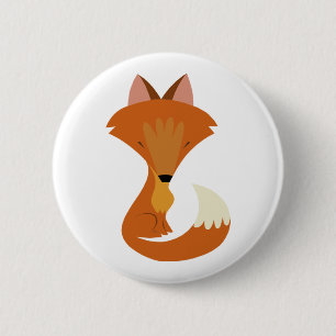 Niedlicher Fox-Knopf Button