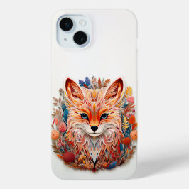 Niedlicher Fox mit Blume Paper Cutout Case-Mate iPhone Hülle