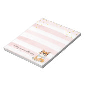 Niedlicher Fox mit Brillenmathematiker Editor Notizblock (Rotiert)