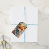 Niedlicher Fox mit einem grünen und rosa Bug Geschenkanhänger (Mit Garn)