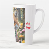 Niedlicher Fox mit einem grünen und rosa Bug Milchtasse (Rechts)