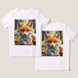 Niedlicher Fox mit einem grünen und rosa Bug Tri-Blend Shirt