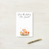 Niedlicher Fox-Nachhinweis Post-it Klebezettel (Auf Schreibtisch)