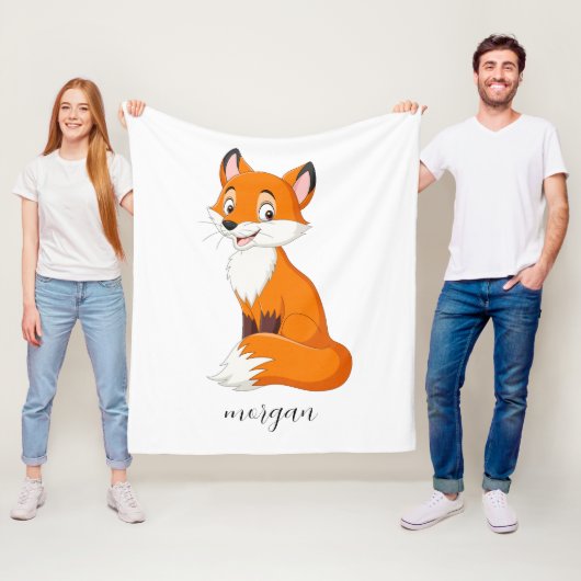 Niedlicher Fox, Name des Skriptkindes oder Ihre Na Fleecedecke (Beispiel)