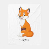 Niedlicher Fox, Name des Skriptkindes oder Ihre Na Fleecedecke (Vorderseite)
