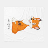 Niedlicher Fox, Name des Skriptkindes oder Ihre Na Fleecedecke (Vorderseite (Horizontal))