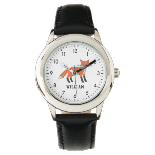 Niedlicher Fox-Personalisierter Individuelle Name Armbanduhr