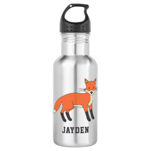 Niedlicher Fox-Personalisierter Individuelle Name Edelstahlflasche