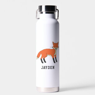 Niedlicher Fox-Personalisierter Individuelle Name Trinkflasche