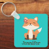 Niedlicher Fox-Personalisierter Schlüsselanhänger (Vorderseite)