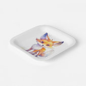 Niedlicher Fox-Quadrat-Teller Pappteller (Gewinkelt)