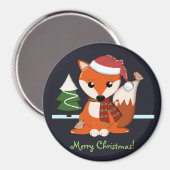 Niedlicher Fox, Robinen, Weihnachtsbaum und benutz Magnet (Vorderseite/Rückseite)