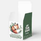 Niedlicher Fox-Schlaf in Blätter Kinderdusche Geschenkschachtel (Geöffnet)