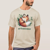 Niedlicher Fox-Schlaf in Blätter Kinderdusche T-Shirt (Vorderseite)
