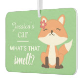Niedlicher Fox schnüffelt die Luft Personalisiert Autolufterfrischer (Links)