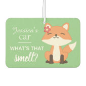 Niedlicher Fox schnüffelt die Luft Personalisiert Autolufterfrischer (Vorderseite)