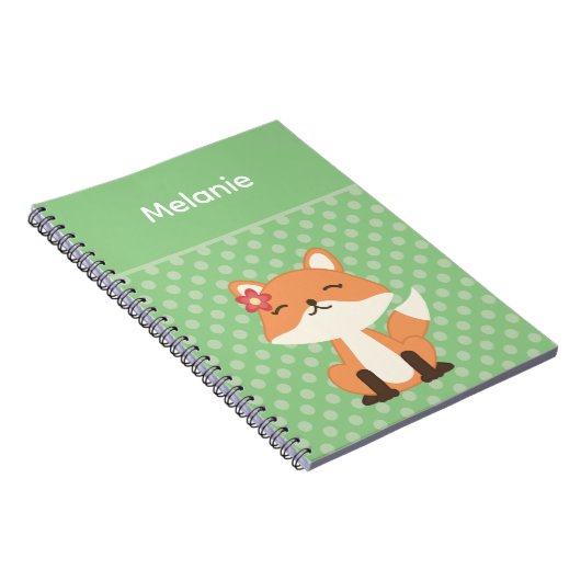 Niedlicher Fox schnüffelt die Luft Personalisiert Notizblock (Rechte Seite)