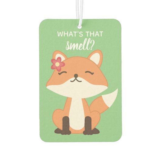 Niedlicher Fox schnüffelt Luft Autolufterfrischer (Rückseite)