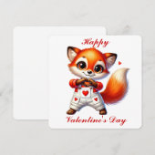 Niedlicher Fox - Valentinstag Dankeskarte (Vorne/Hinten)